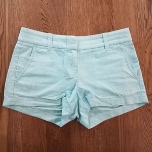 J Crew Light Teal Chino Shorts